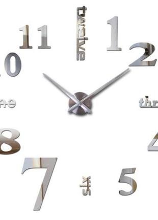 Великі дизайнерські настінні 3д годинники 3d diy clock від 50 ...1 фото