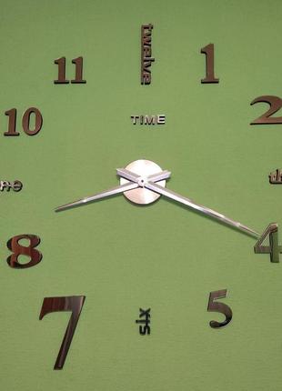 Великі дизайнерські настінні 3д годинники 3d diy clock від 50 ...2 фото