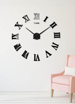 Великий годинник на стіну 3d diy clock від 50 до 120см 003bs (...1 фото
