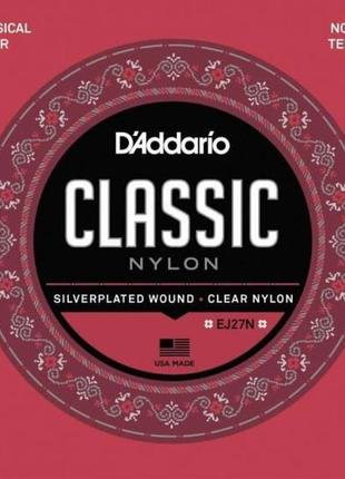 Нейлонові струни для класичної гітари d'addario ej27n student ...