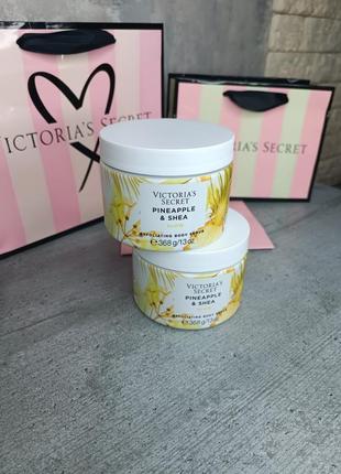 Відлущувальний скраб для тіла natural beauty body care «pineapple & shea». victoria's secret. оригінал 🇺🇸2 фото