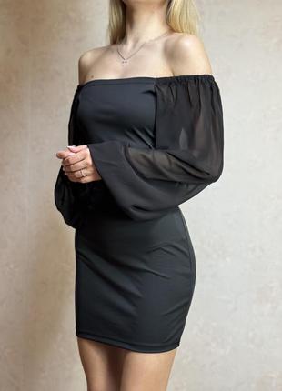Платье с объемными рукавами3 фото