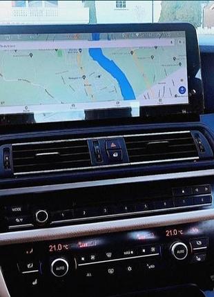 Магнитола android bmw 5, f10, f11, 4/64, 8 ядер, слот под сим-карту + рамка!