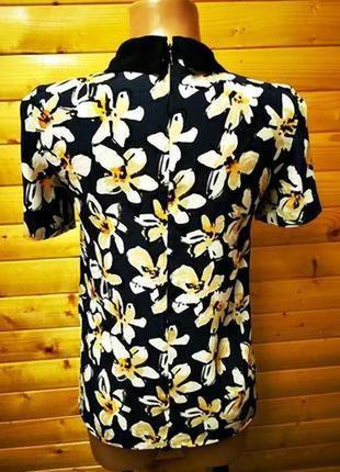 61.практическая вискозная блузка в цветочный принт успешного испанского бренда zara3 фото