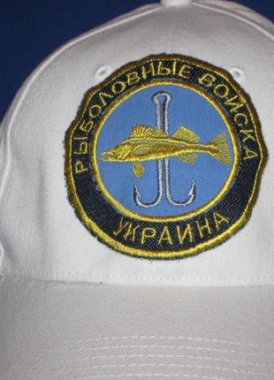 Кепка для рибалки/ бейсболка біла/подарунок для рибалки/риболо...