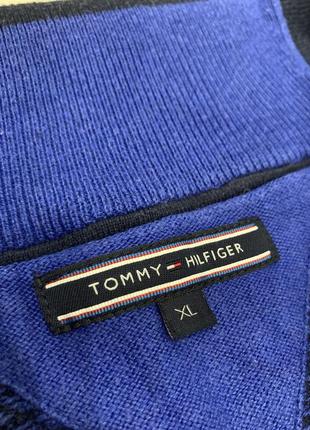 Кардиган кашеміровий tommy hilfiger синій светр на ґудзиках4 фото