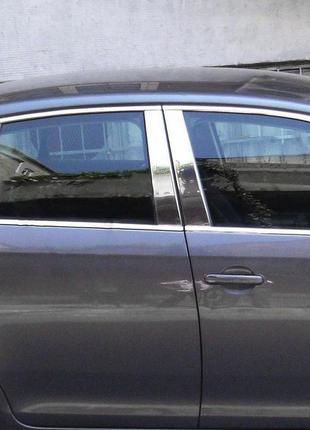 Молдинг дверних стійок (6 шт, нерж) для volkswagen jetta 2006-...