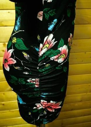 175.яркая вискозная блузка в красивый цветочный принт модного испанского бренда zara5 фото