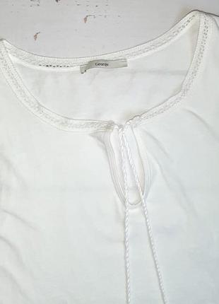 1+1=3 нежная белая натуральная блуза блузка из хлопка george, размер 50 - 523 фото