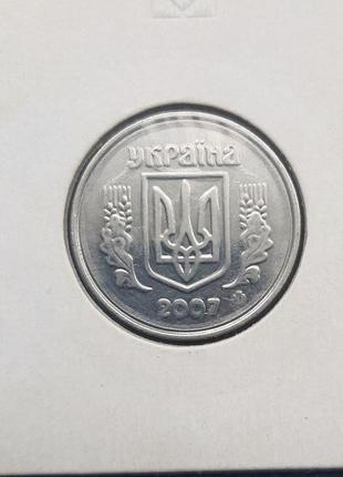Монета украина 5 копеек, 2007 года, "брак"4 фото