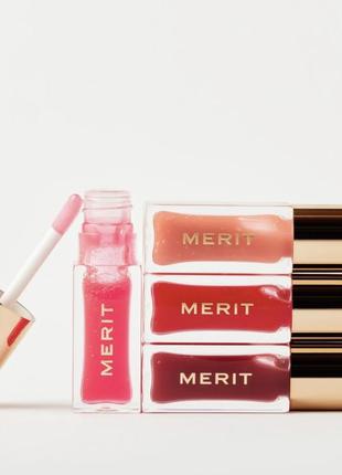 Merit shade slick tinted lip oil блиск олія для губ тінт1 фото