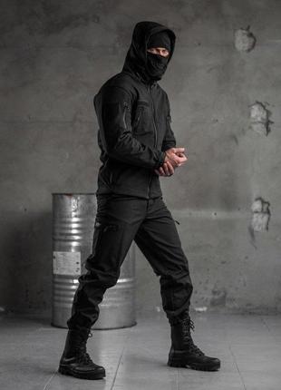 Тактичний костюм softshell police black вт76232 фото