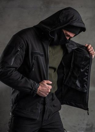 Тактичний костюм softshell police black вт76233 фото