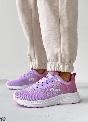 Жіночі фіолетові кросівки текстильні літні весна літо1 фото