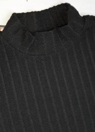 1+1=3 оригинальная черная блуза рубчик с белыми рукавами shein, размер 46 - 486 фото