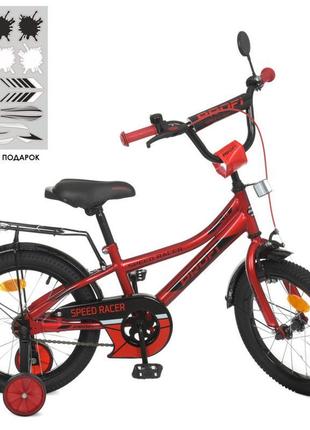 Велосипед дитячий prof1 y16311 16 дюймів, червоний2 фото