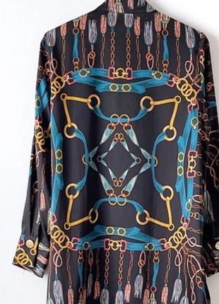 379.стильна зручна блузка в абстрактний принт успішного іспанського бренду zara5 фото