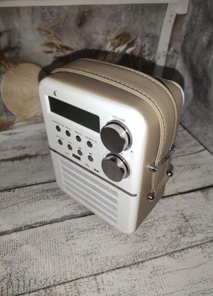 Mini dl dab і fm-цифрове радіо, bluetooth і usb play, функція таймера і будильник з акумуляторною батареєю