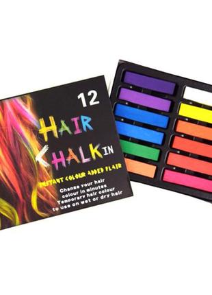Крейда для волосся cel-134, 12 кольорів у наборі