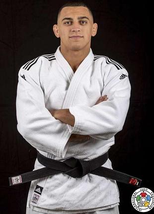 Кимоно для дзюдо champion ii с лицензией ijf | белый/черные полосы | adidas j750w
