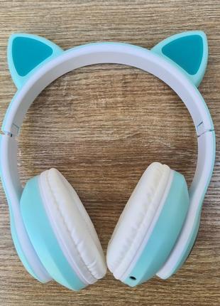 Бездротові навушники дитячі з вушками stn 28 turquoise
