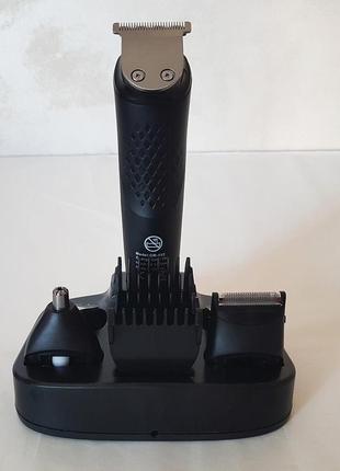 Машинка акумуляторна для стриження волосся й бороди 10 в 1 три...5 фото
