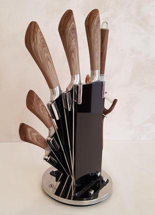 Набір кухонних ножів з підставкою unique un-18338 фото