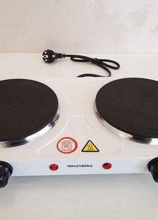Плита електрична дискова walesberg wb-4047 двокомфоркова