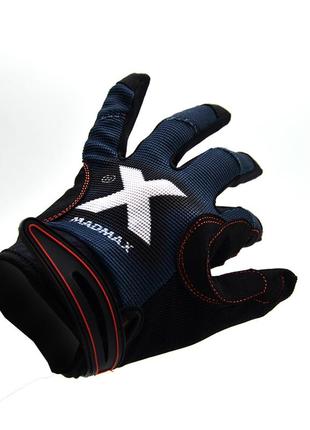 Рукавички для фітнесу madmax mxg-102 x gloves black/grey/white xxl2 фото
