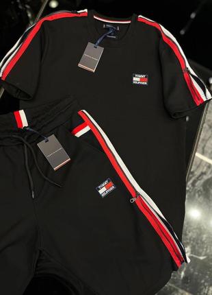 Мужской летний спортивный костюм Tommy hilfiger / шорты + футболка томми хилфигер