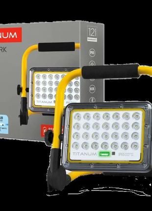 Titanum tl-fa-105 led прожектор акумуляторний ip65 20w 900lm 5...