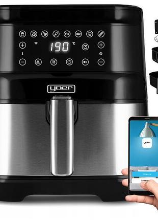 Аэрофритюрница мультипечь 4в1 yoer crispo af01bk 1700 вт 6 л w...