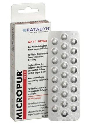 Таблетки для очищення та дезінфекції води katadyn micropur for...