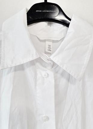 Длинное поплиновое/хлопковое платье рубашка сукня сорочка h&amp;m5 фото