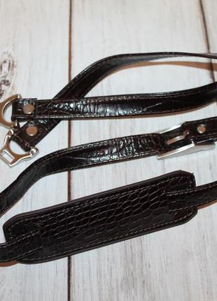 Шкіряний плечовий ремінь eminsa 100% натуральна шкіра2 фото