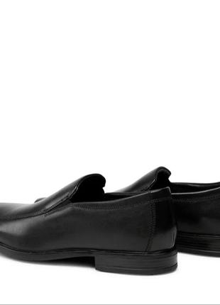 Черные кожаные мужские туфли clarks 43 р.2 фото