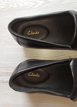 Черные кожаные мужские туфли clarks 43 р.6 фото