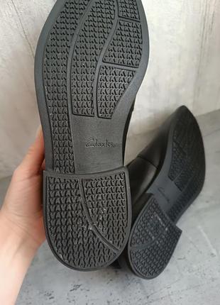 Чорні шкіряні чоловічі туфлі clarks 43 р.8 фото