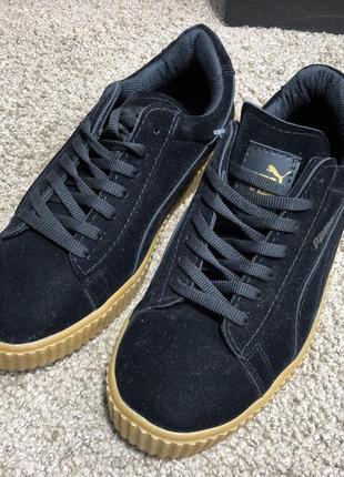 Кроссовки puma creeper by rihanna suede black2 фото