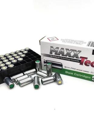 Патрон холостий maxxtech 9 мм пістолетний zinc plated
