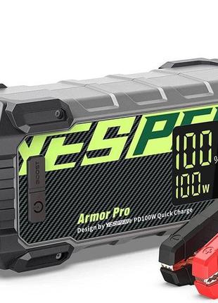 Пускозарядний пристрій yesper armor 66666mah pd100w 2500a