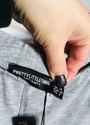 Нові сірі легінси для вагітних на животик prettylittlething3 фото