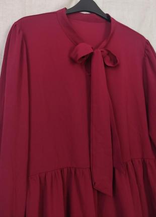 Блуза шовкова з  оборкою  роз. 546 фото