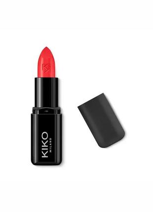 Питательная губная помада с богатой текстурой и эффектом сияния kiko smart fusion lipstick1 фото