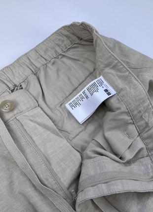 Uniqlo cotton/linen летние брюки хлопок лён3 фото