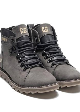 Чоловічі зимові шкіряні черевики/хайтопи