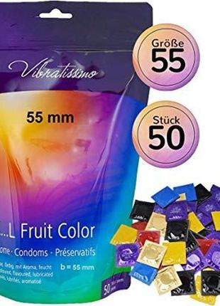 Презервативи - vibratissimo xx ... l fruit color, 55 мм, 50 шт...