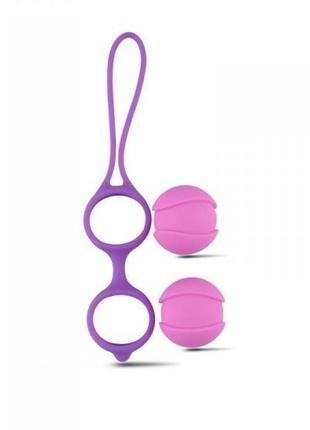 Вагінальні кульки palline vaginali bi-balls double purple bomba💣