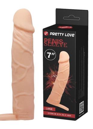 Насадка на пеніс pretty love penis sleeve 7 large sexb💣