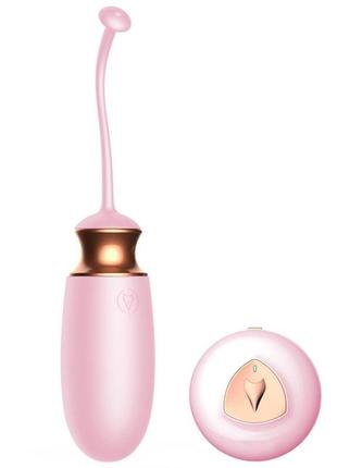 Віброяйце - vibrating silicone love egg pink, usb, 10 function...